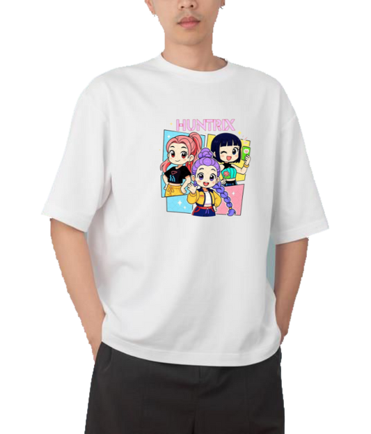 Hunterix kpop  Oversize t- shirt White 16