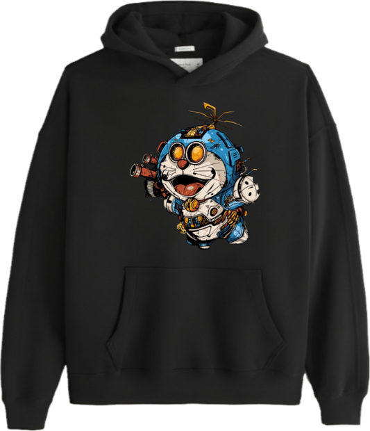 Doraemon Over Size hoodie Black 1