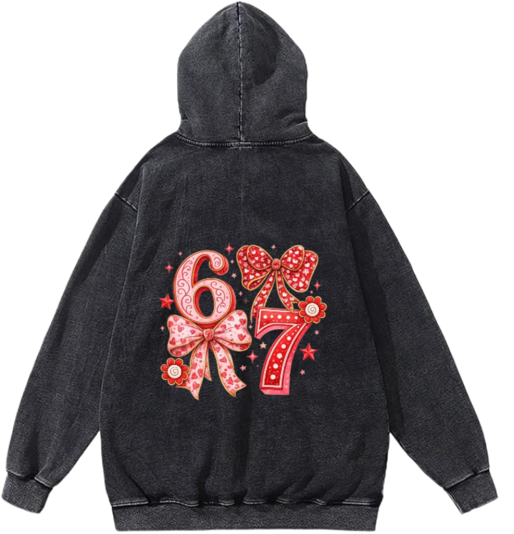 67 designs Oversize Hoodie Washed Back 16