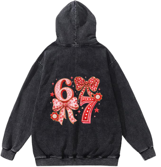 67 designs Oversize Hoodie Washed Back 16
