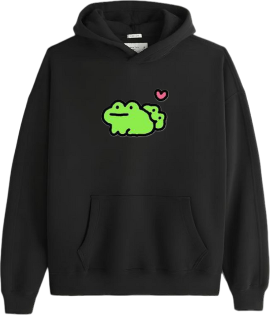 Frog Oversize Hoodie Black 16