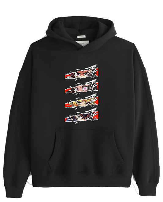 Anime Demon slayer nezuko tanjiro Oversize Hoodie Black 69