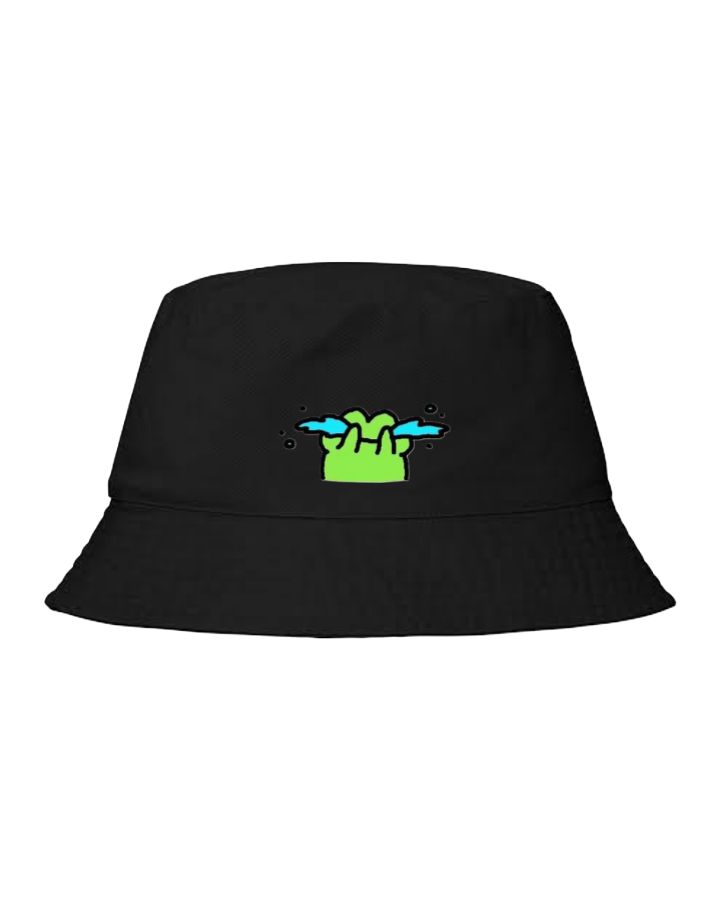 Frog Bucket hat Fishman hat cap Black 16