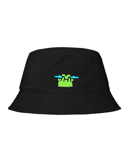 Frog Bucket hat Fishman hat cap Black 16
