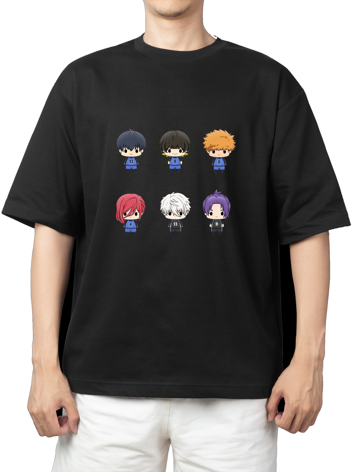 blue lock t- shirt One Size Black 16