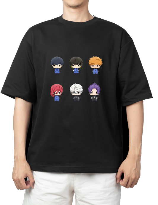 blue lock t- shirt One Size Black 16