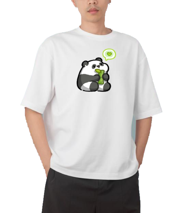 PANDA Oversize Hoodie White 16
