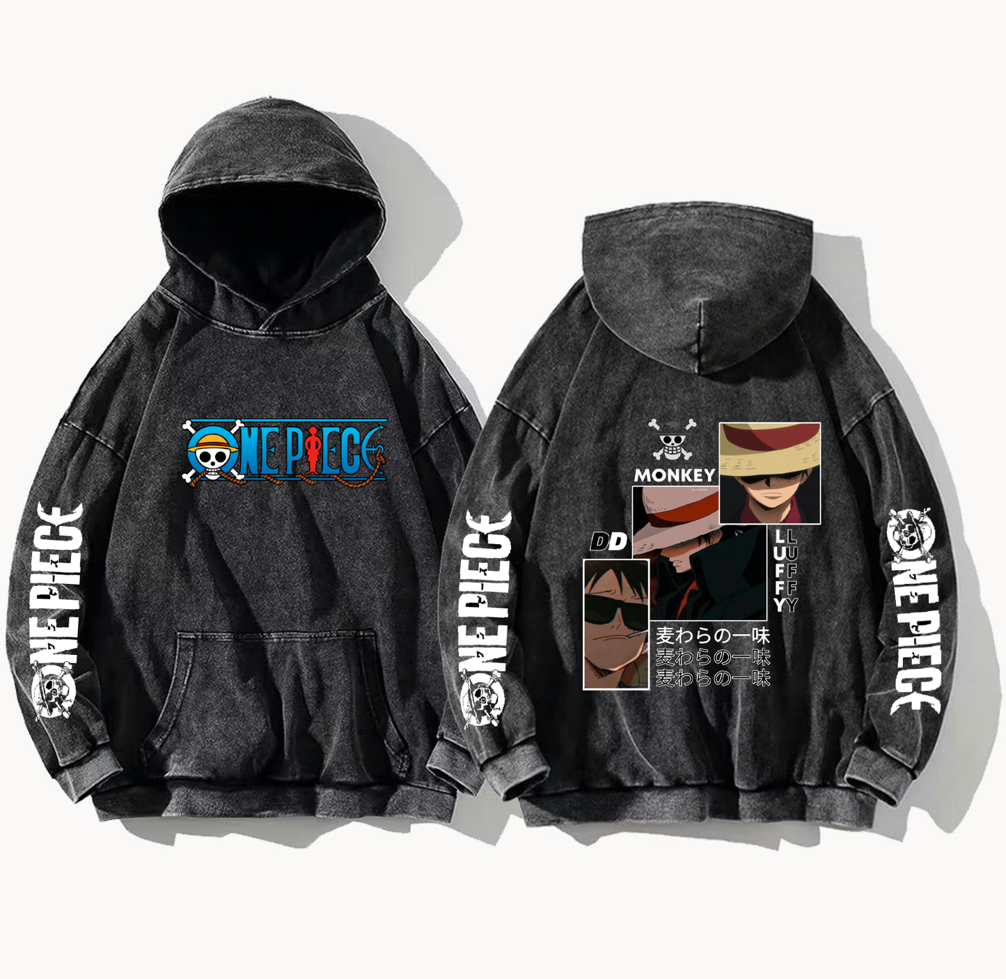 one piece One Size hoodie Washed Back 16