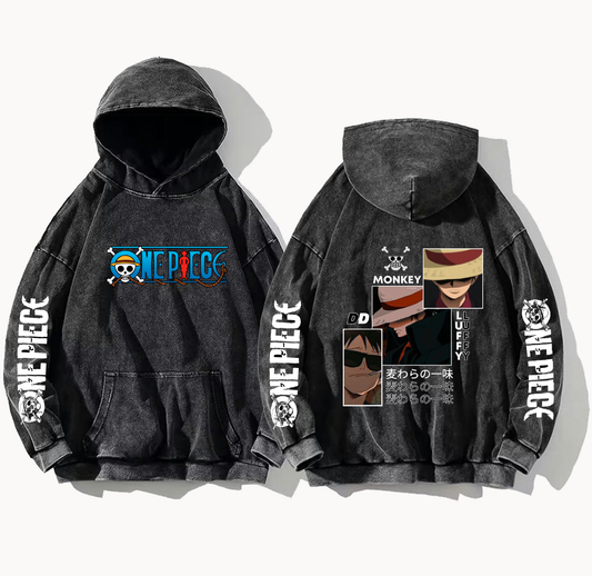 one piece One Size hoodie Washed Back 16