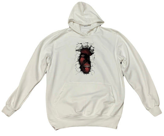 Anime Attack on titan shingeki no kyojin eren levi mikasa Aot White Oversize HOODIE 17
