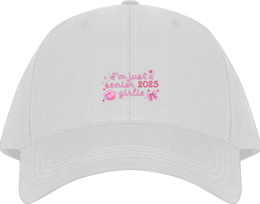 I'm just a senior 2025 girlie Baseball cap White 164