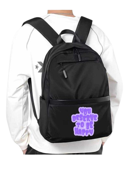 YOU DESERVE TO BE HAPPY School Back bag bag 214