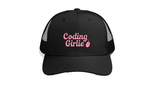 Baseball cap Black Coding Girlie 217