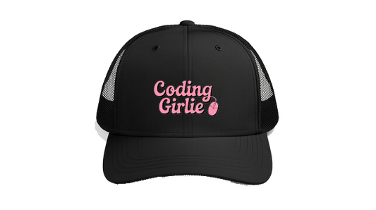 Baseball cap Black Coding Girlie 217