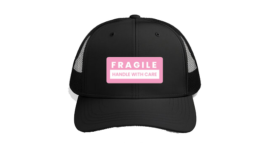 Baseball cap Black FRAGILE — HANDLE WITH CARE 220