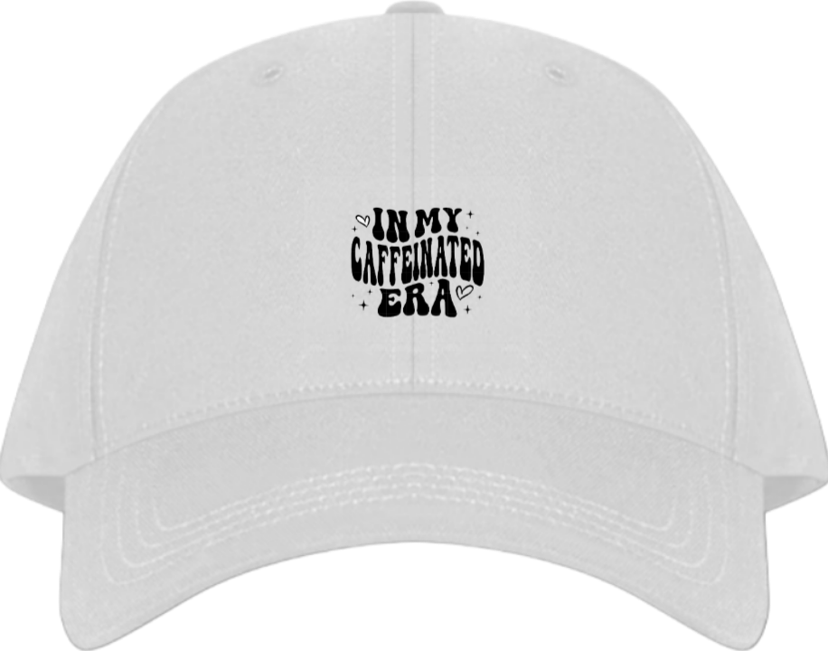 IN MY CAFFEINATED ERA Baseball cap White 169