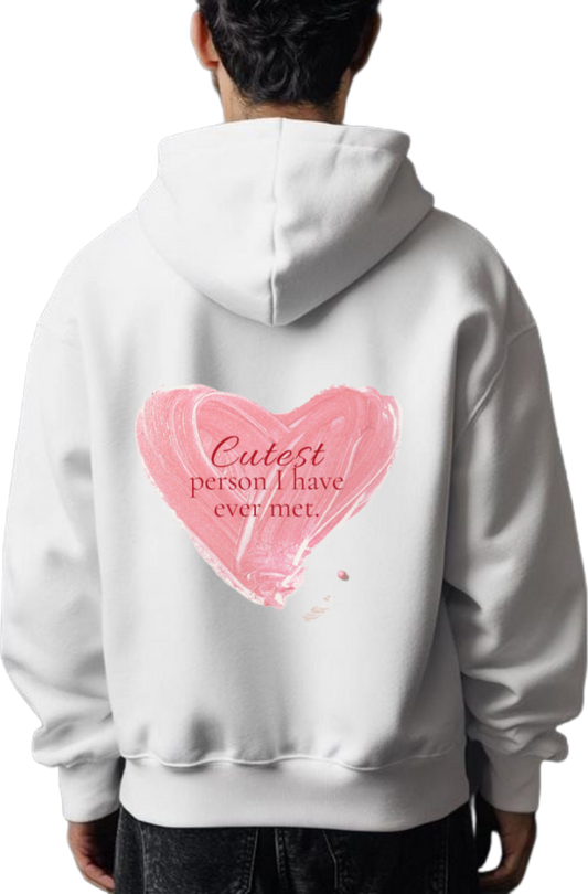 VaIentine coupIe Oversize Hoodie White Back 15
