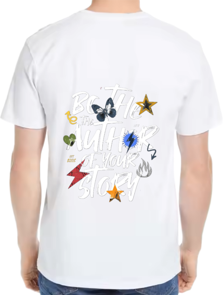 Be The Author Of Your Story t- shirt Over Size White Back 17