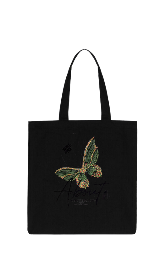butterflies tote bag Black 17
