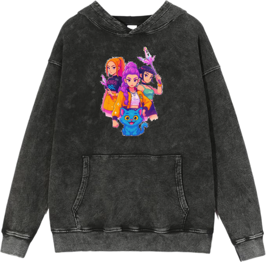 Hunterix kpop Oversize  Hoodie Washed gray 17