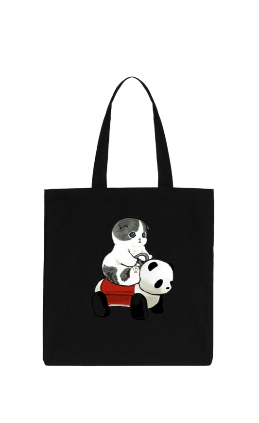 PANDA tote bag Black 17