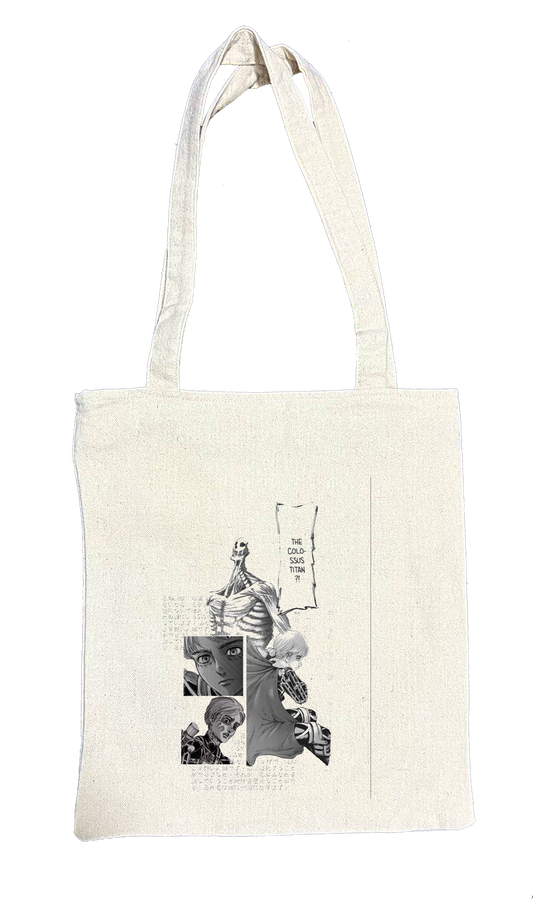 Anime Attack on titan shingeki no kyojin Aot biege tote bag 16