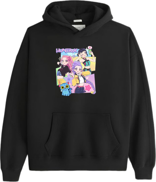 Hunterix kpop Oversize  Hoodie Black 17