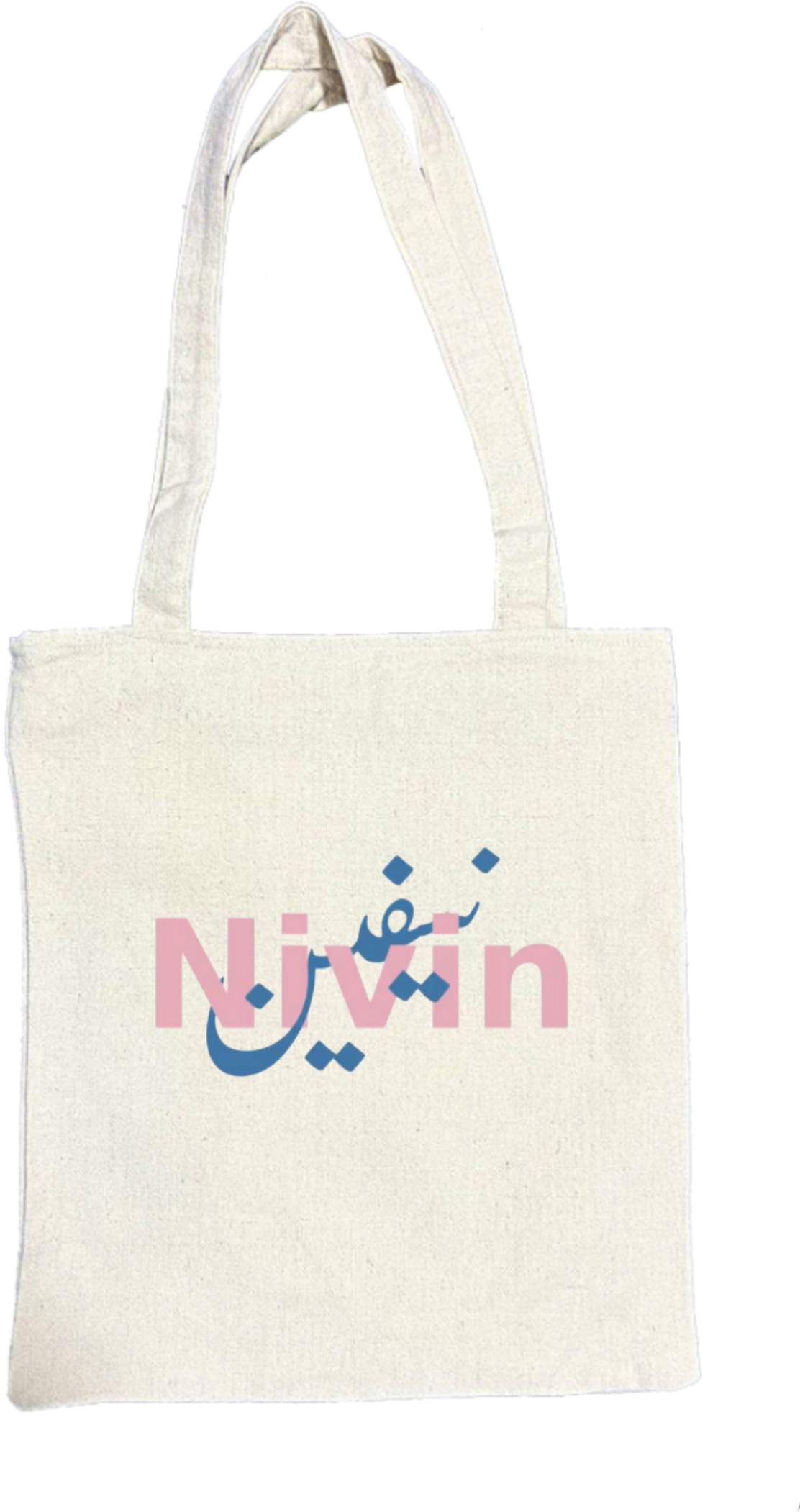 names tote bag beige Nivin 17