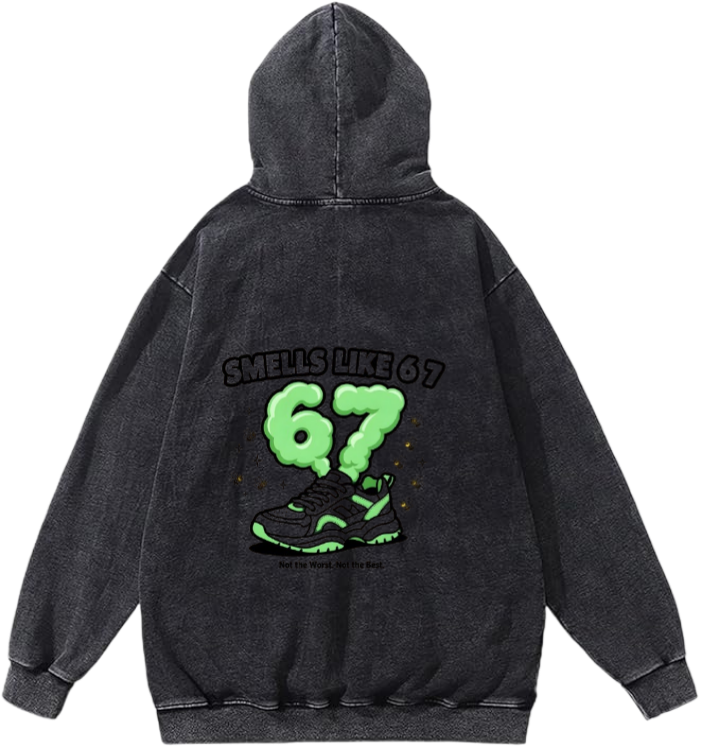 67 designs Oversize Hoodie Washed Back 17