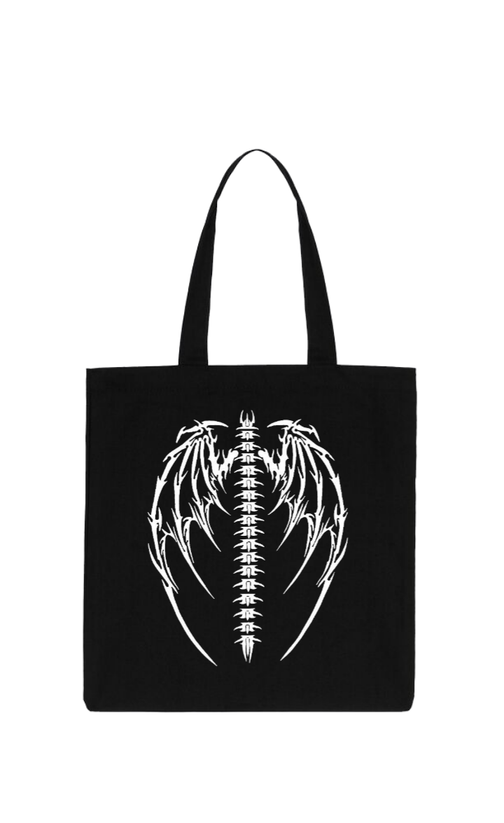 Goth tote bag Black 17