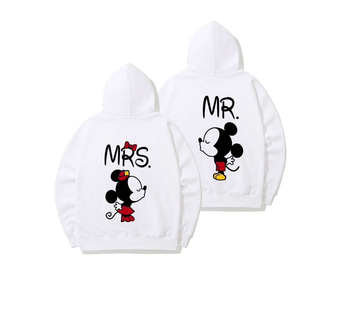 VaIentine coupIe Oversize Hoodie Cables White Back 17