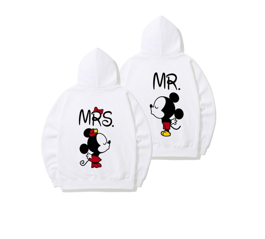 VaIentine coupIe Oversize Hoodie Cables White Back 17