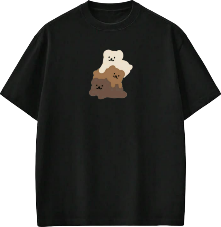 bear t- shirt Black  17