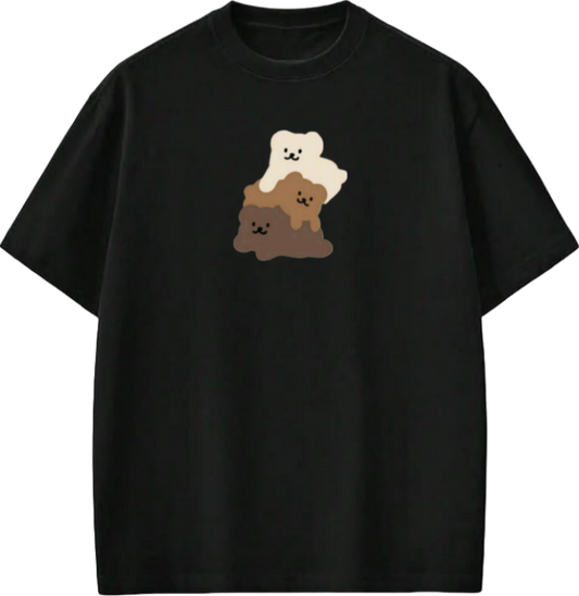 bear t- shirt Black  17