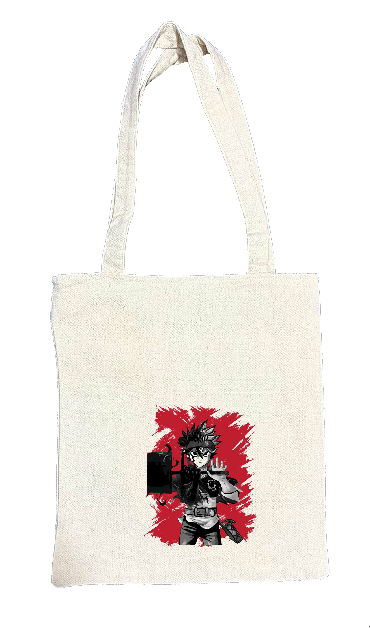 Black clover tote bag beige 8