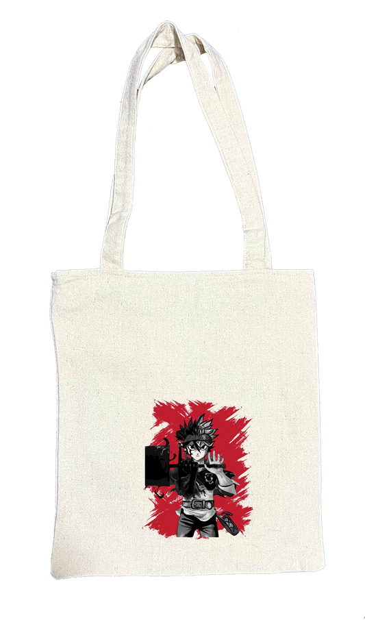 Black clover tote bag beige 8