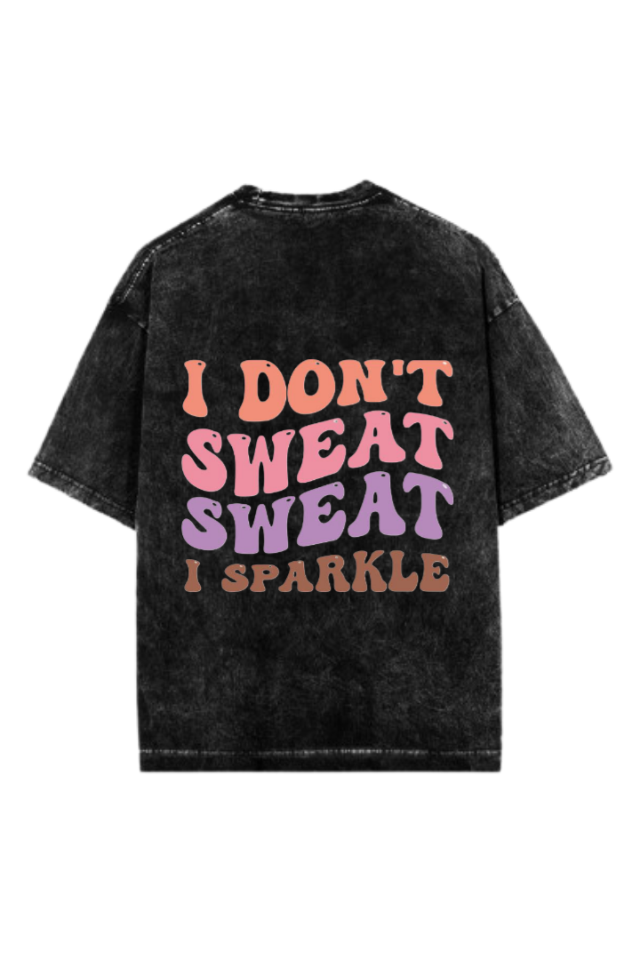 workout gym pilates One Size t- shirt Washed Back 17