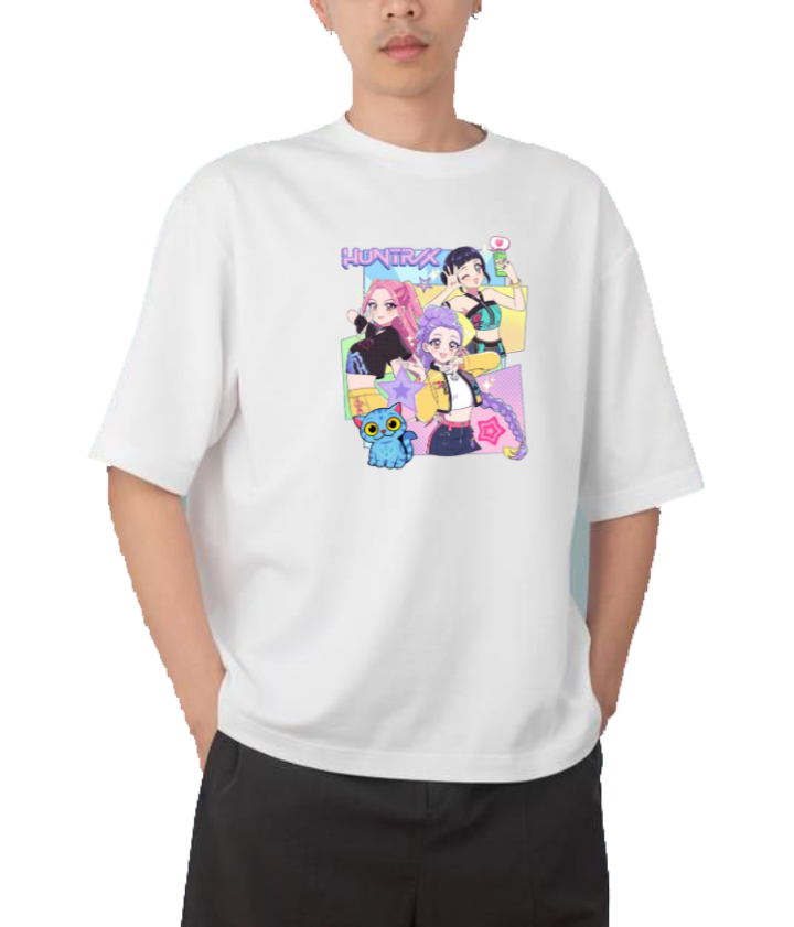 Hunterix kpop  Oversize t- shirt White 17