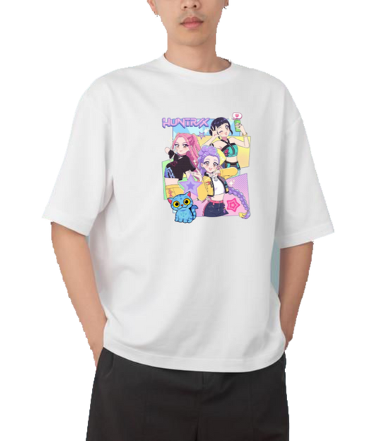 Hunterix kpop  Oversize t- shirt White 17