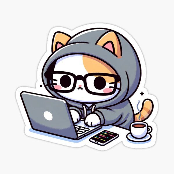Sticker Coder Cat 17