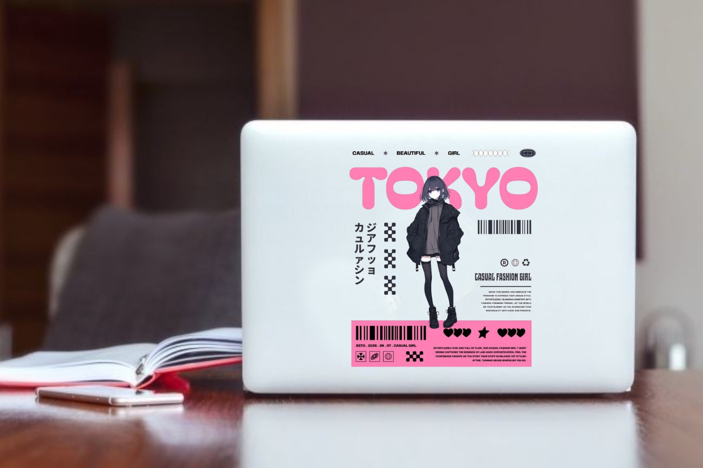 RANDOM ANIME GIRL Laptop Sticker 17