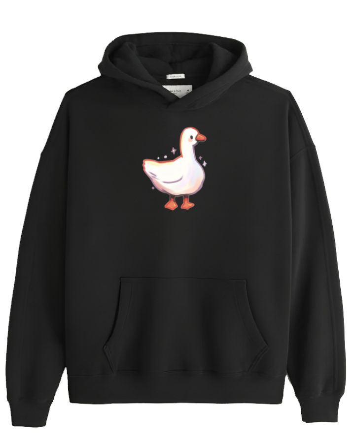 duck Oversize Hoodie Black 17