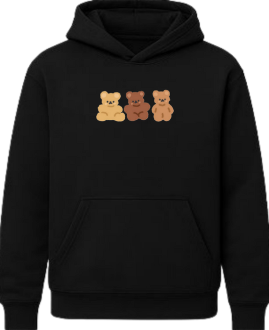 bear Oversize Hoodie Black 17