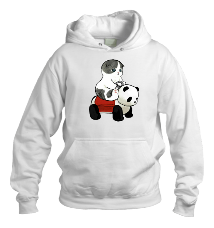 PANDA Oversize Hoodie White 17