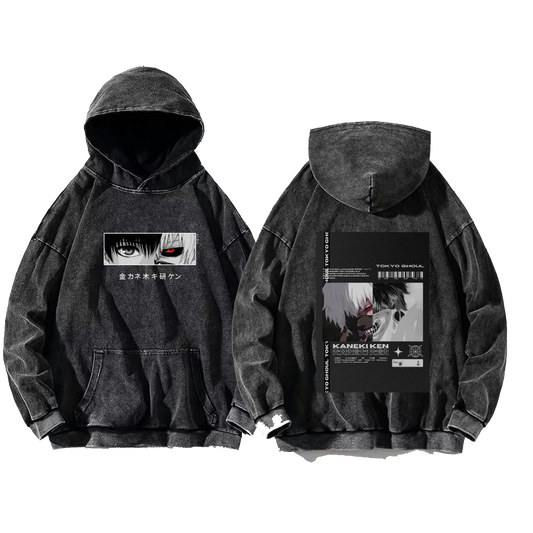 Tokyo ghoul One Size hoodie Washed Back 17