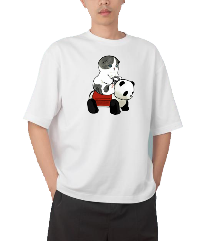 PANDA Oversize Hoodie White 17