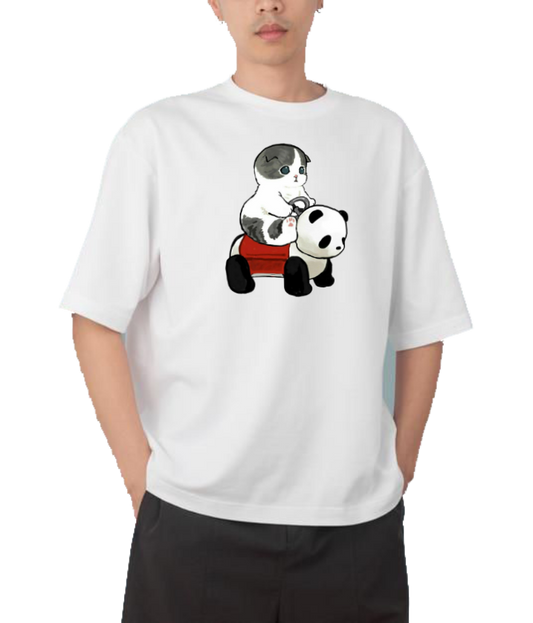 PANDA Oversize Hoodie White 17