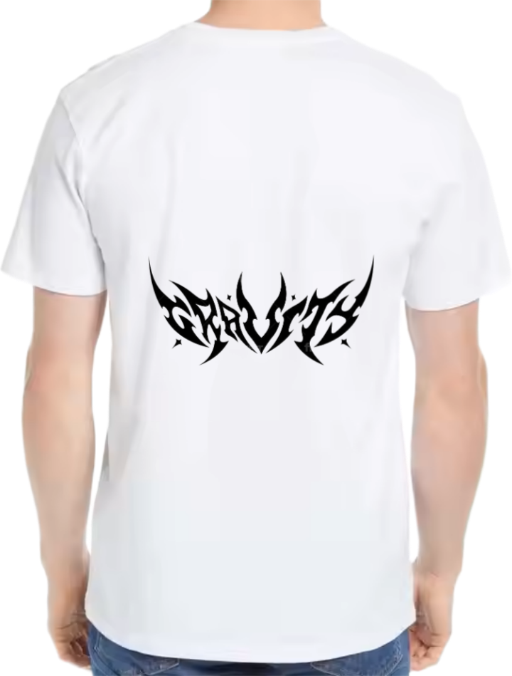 Goth Oversize t- shirt  White Back 17