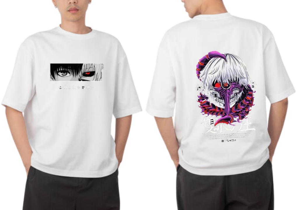 Tokyo ghoul t- shirt One Size White Back 17