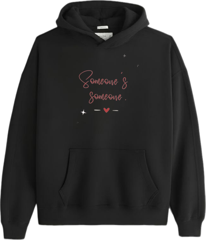VaIentine coupIe Oversize Hoodie Black 17